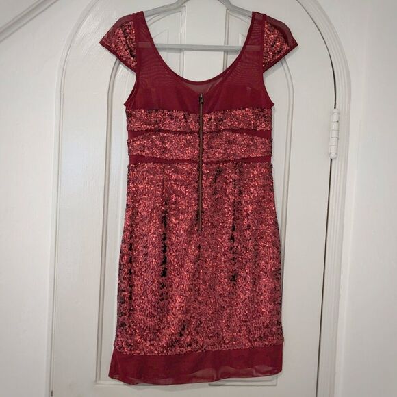 VTG Y2K BETSEY JOHNSON Dazzling Sequin Special Occasion Mini Dress Sz 6 - Picture 4 of 11